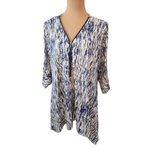 Robert Louis Women's Large 3/4 Zip Blouse
